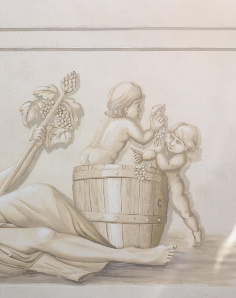 Trompe l’œil de bas relief à la peinture à la chaux