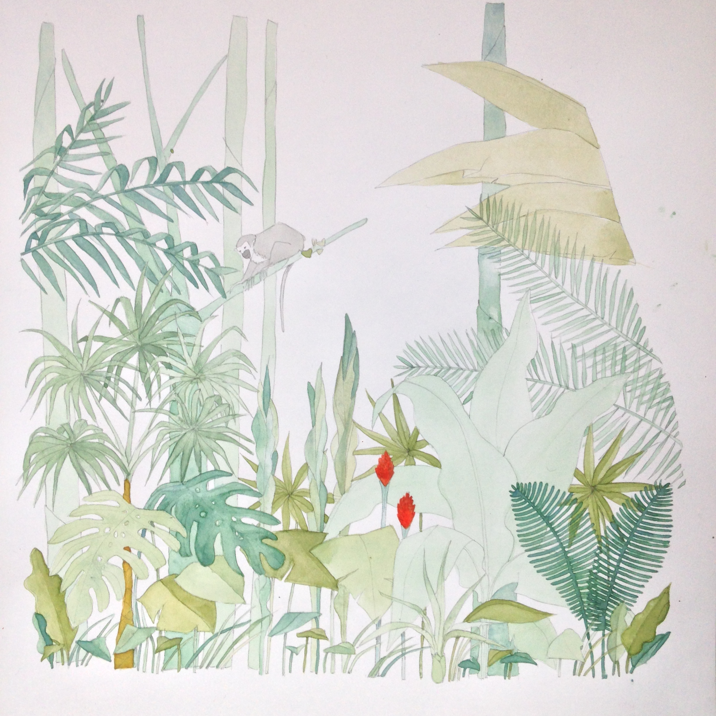 Maquette pour un projet de peinture décorative à Paris